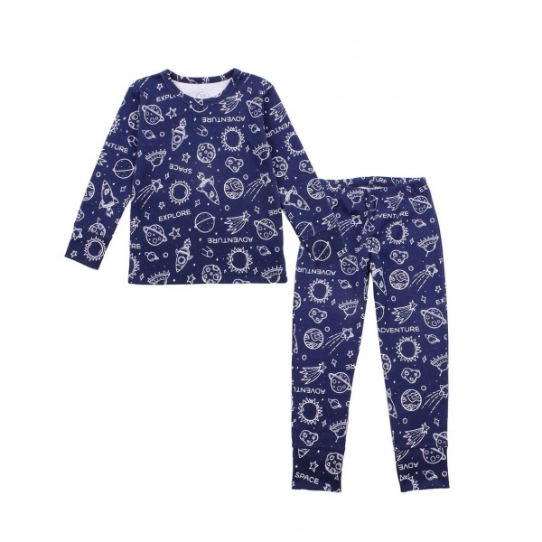 Піжама дитяча для хлопчиків Фламінго р.98 молочний/синій 256-217 