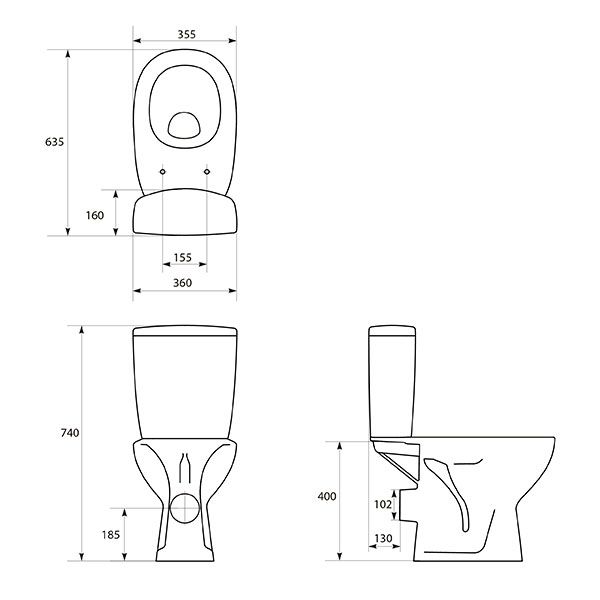 Компакт Cersanit 398 Arteco 011 с сиденьем soft-close