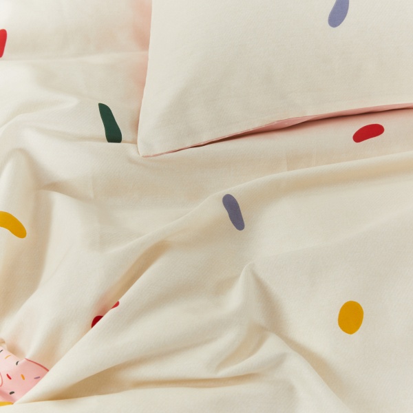 Комплект постельного белья Donuts 1,5 розовый с белым La Nuit 