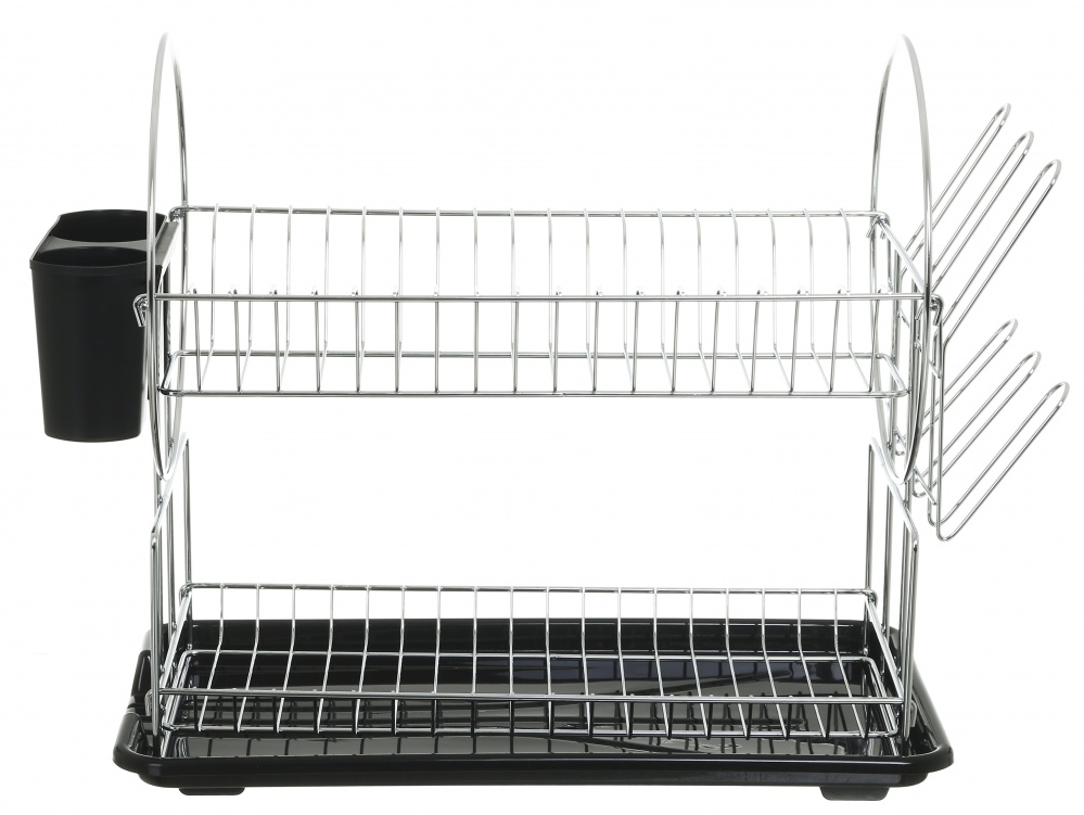 Сушилка для посуды Flamberg 525x235x360 мм настольная двухуровневая с поддоном