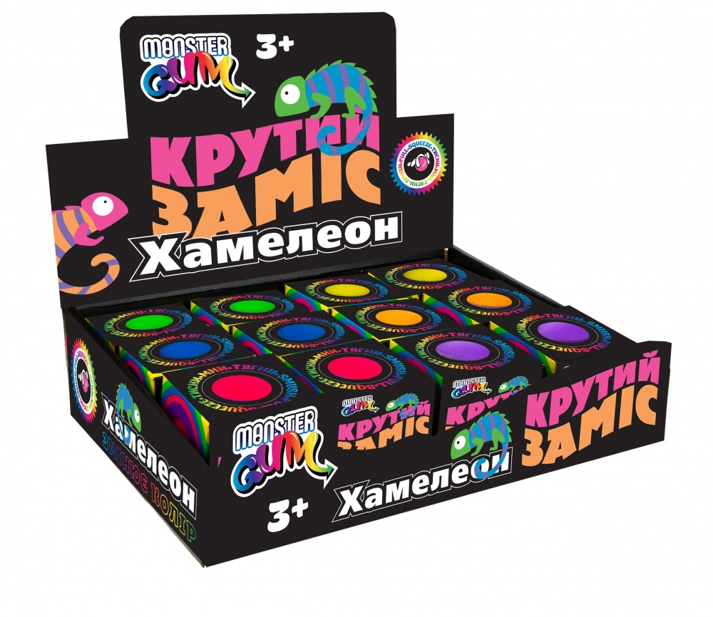 Іграшка-антистрес Monster Gum Крутий заміс Хамелеон, що змінює колір 7 см T21484
