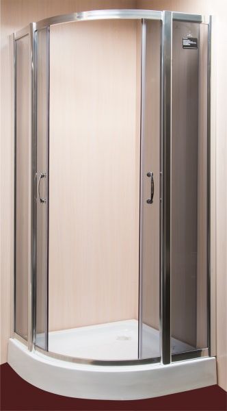 Душевая кабина Korra К-225 100x100 профиль хром, стекло графит