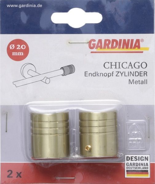 Наконечник Gardinia Zylinder Chicago наборной d20 мм золото полированное 