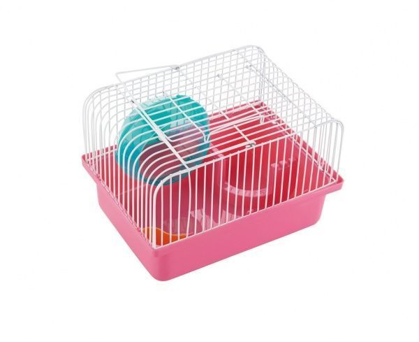 Клетка для грызунов 23,2х17х12 см розовая Р 1063