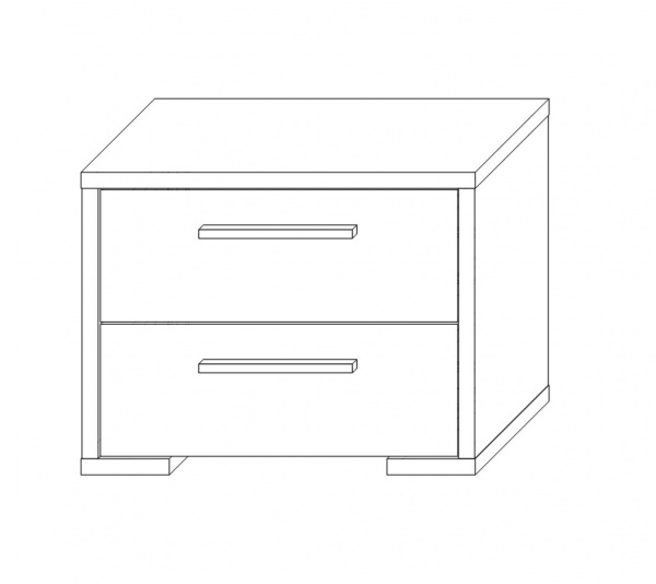 Тумба прикроватная SOKME Франческа белый / дуб вотан 