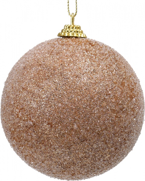 Елочная игрушка в форме шара с блестками и бусинками 8 см CAA130500 