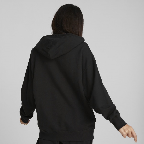 Джемпер Puma DOWNTOWN OVERSIZED GRAPHIC HOODIE TR 53836301 р. L чорний