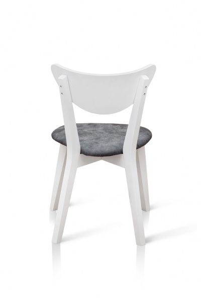 Стул Лукас мягкий серый / белый
