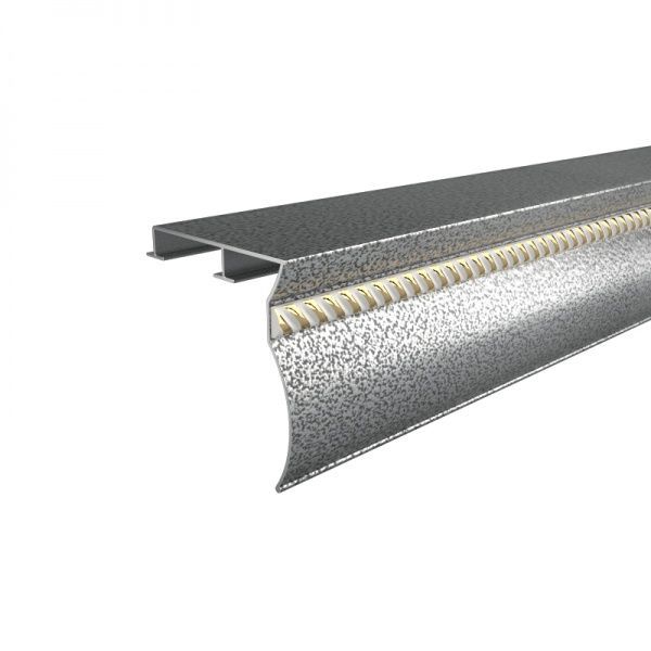 Карниз Алюсервіс з молдінгом подвійний укомплектований 250 см античне срібло 1 шт. 