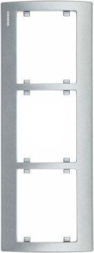 Рамка тримісна Siemens Iris вертикальна сталь нептун G-S18103-AN