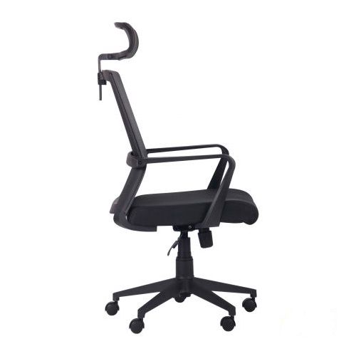 Крісло AMF Art Metal Furniture Neon HR сидіння Саванна Black 19/спинка сітка сірий 