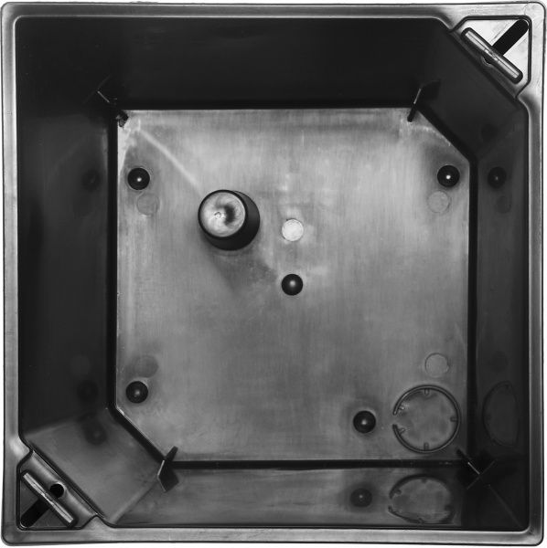 Горшок пластиковый Plastkon ELISE матовый квадратный 14,4л коричневый 