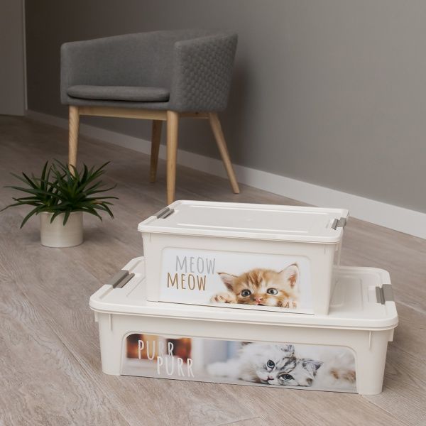 Ящик для хранения универсальный Vivendi CAT 7,9 л кремовый 140x320x245 мм