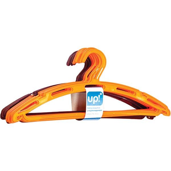 Набір плічок UP! (Underprice) кольорових з поперечиною 41 см 20 шт. 