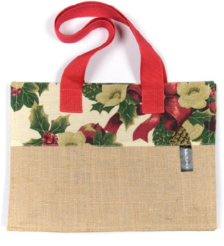Сумка для подарунків джутова M (Red) до 5 кг ТК-СУМКА