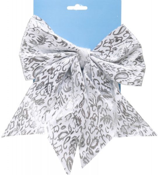 Декорация новогодняя Бант с орнаментом 20х24 см SD15-789281 