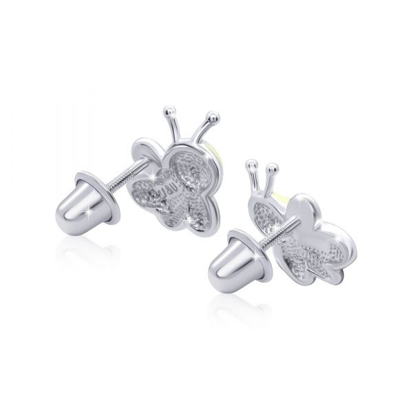 Сережки-пусети UMa&UMi Весела бджілка жовта