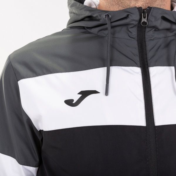 Ветровка Joma CREW IV RAINJACKET BLACK-ANTHRACITE 101576.110 L черный