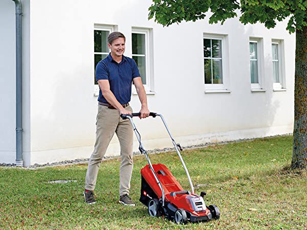 Газонокосарка акумуляторна Einhell GE-CM 18/33 Li + тример GC-CT 18/24 Li