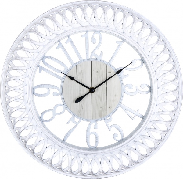 Годинник настінний Ticker білий з узором 55,5x43,5 см
