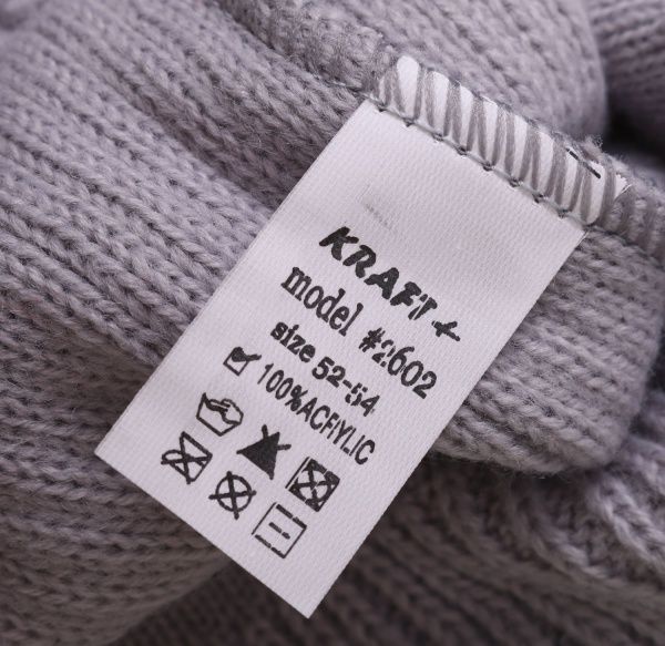 Шапочка дитяча для дівчинки Kraft+ арт. 2602 р.52-54 світло-сірий 