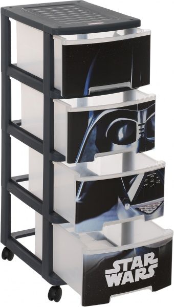 Комод пластиковая Curver 225221 на 4 шухляди Star Wars 350xрізнокольоровий принт мм