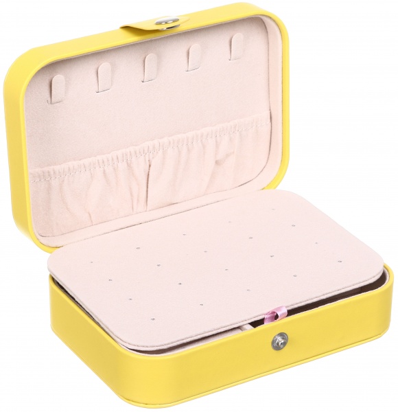 Шкатулка для украшений Flatty 16x11.5x5 см желтый