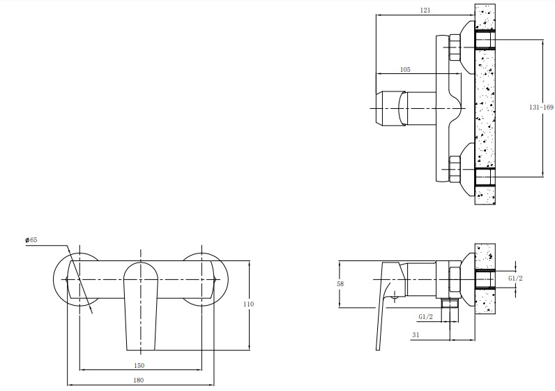 Змішувач для душу Mixxen VERDI MXYA0706