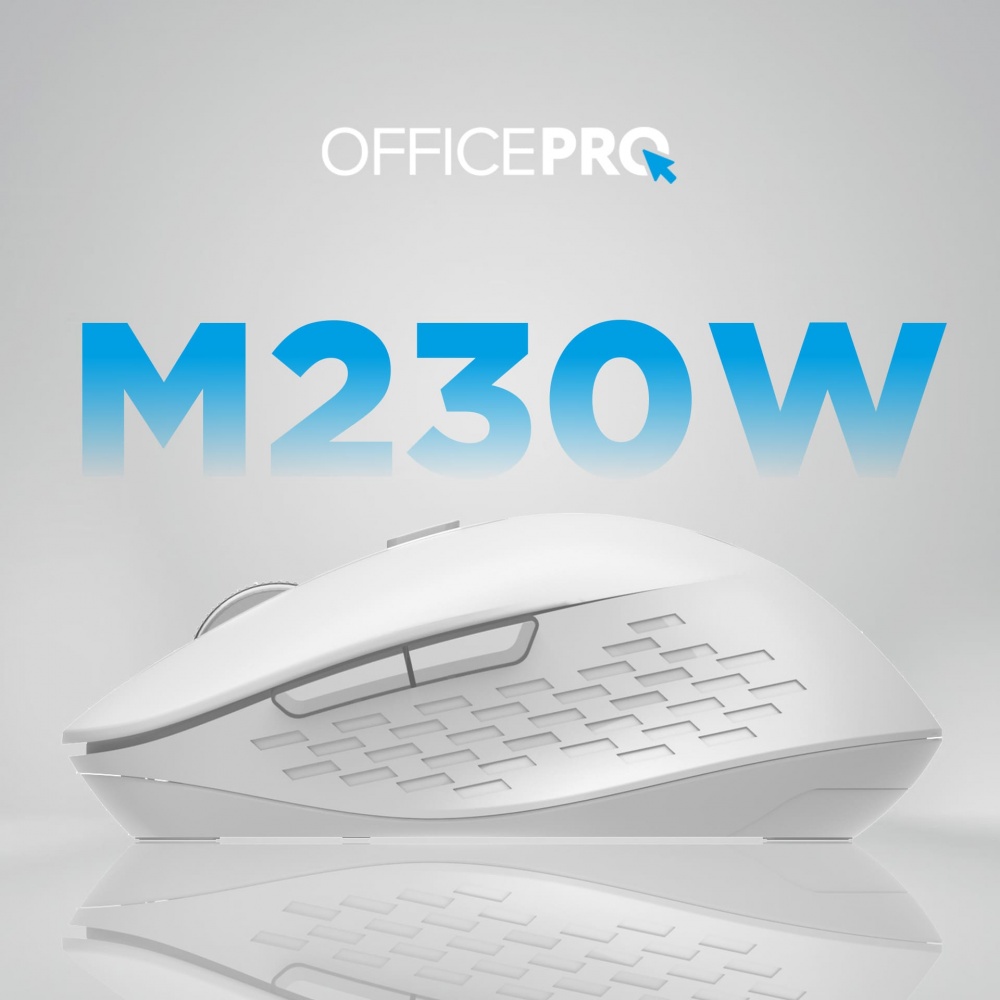 Мишка OfficePro Silent Click Wireless white (M230W)