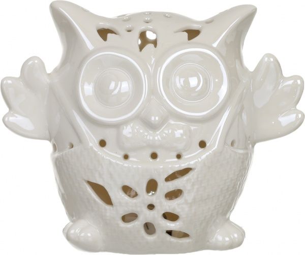 Декорація новорічна Сувенір Сова led 13х11 см ZY5158W 