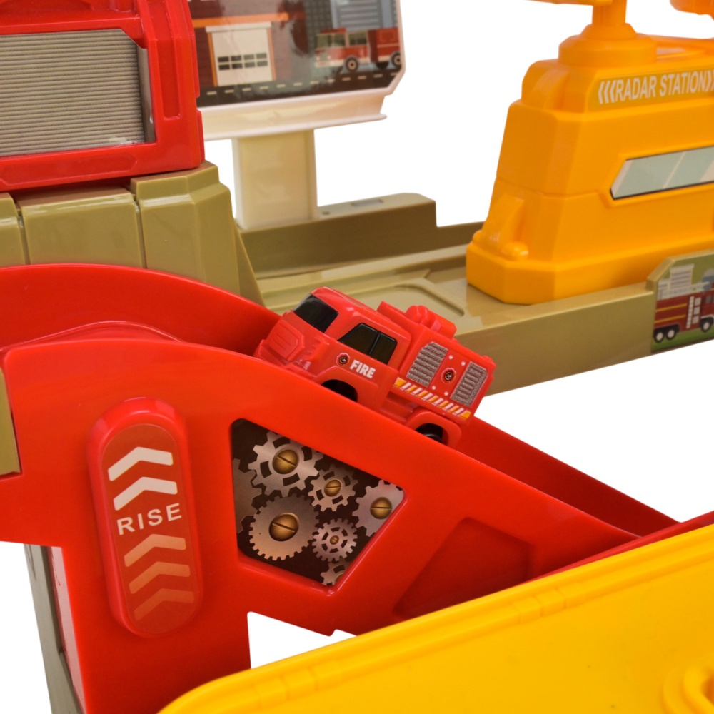 Паркинг Shantou Пожарная станция с машинками и вертолетом ZX-024A