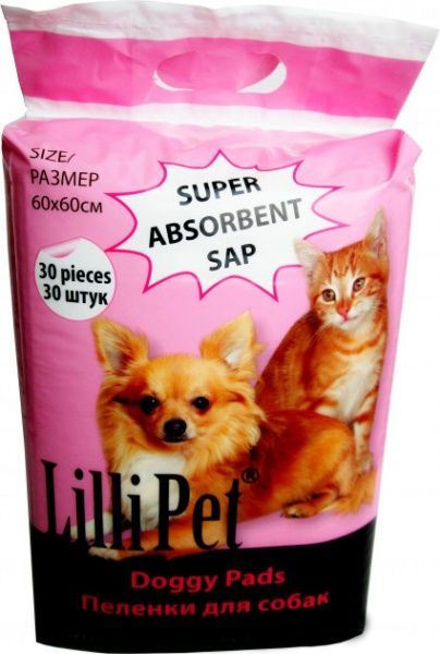 Пеленка Lilli Pet для собак, 60X90 см, уп. 30 шт, бумажная