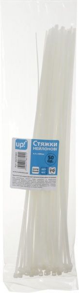 Стяжка кабельная Другое 4.5х400 мм, 50 шт белый 
