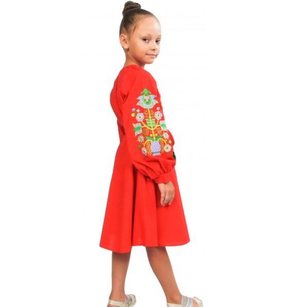 Платье Эдельвика р.146 красный 91-19/00 