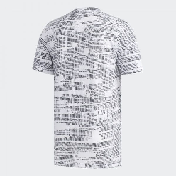 Футболка Adidas M ESS AOP TEE FM3433 L белый