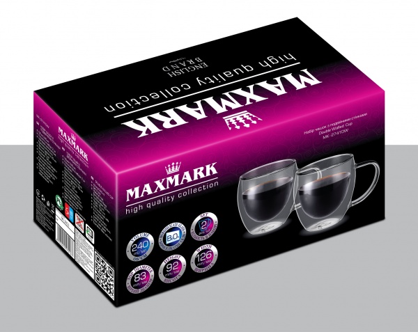 Набор чашек Circle 240 мл 2 шт. MK-2741DW Maxmark