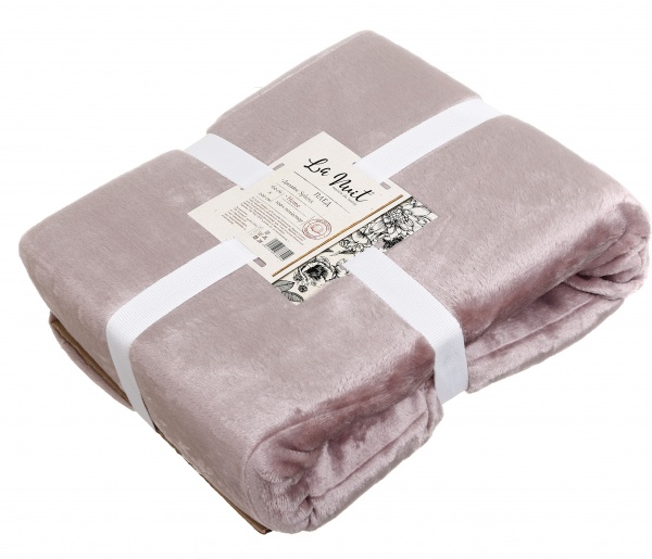 Плед Frannel Solid Sphinx 160x200 см светло-розовый La Nuit 