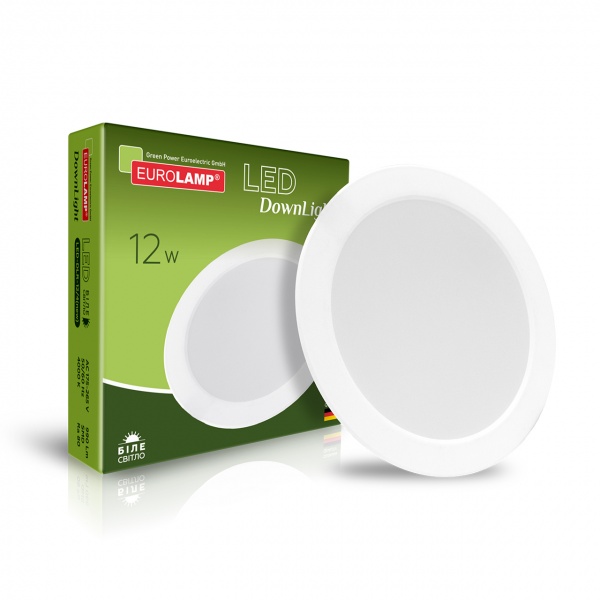 Светильник светодиодный Eurolamp Downlight 12 Вт белый LED-DLR-12/4(new) 