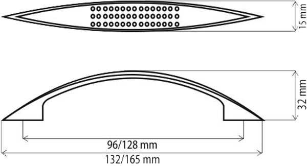 Меблева ручка DN 88 G5 128 мм матовий нікель DC