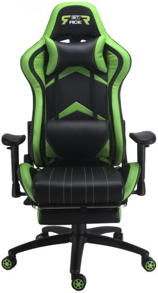 Кресло GT Racer X-2534-F черно-зеленый 