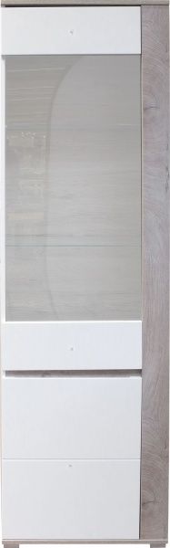 Витрина Ares AS9 правая белый глянец / дуб эндгрейн 