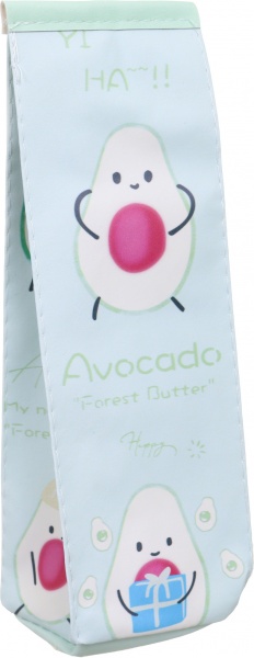 Пенал школьный Авокадо с подарком Nota Bene голубой