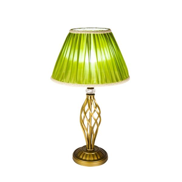 Настольная лампа Altalusse 1x40 Вт E14 античное золото/зеленый INL-6121T-01 Golden 