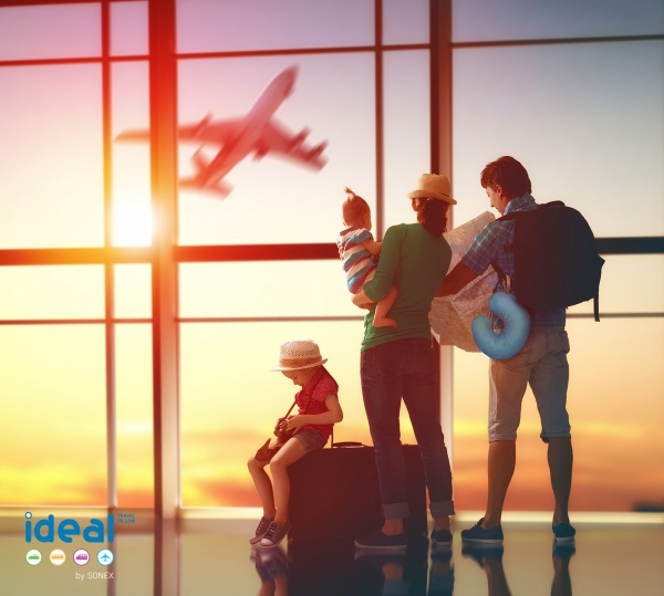 Подушка для подорожей Ideal 30х35х10 см синя Sonex