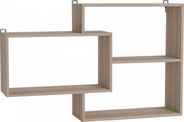 Полиця декоративна Luxe Studio Байт ЕЦ-2 1042x662x220 мм дуб сонома 