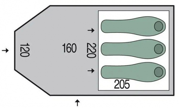 Палатка Pinguin Horizon 3 new Gree PNG 136