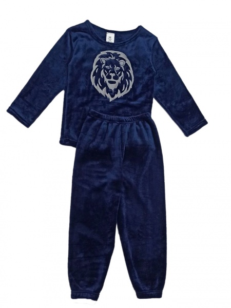 Піжама для хлопчиків Маленькие люди Лев р.128–134 темно-синій 3160-121 