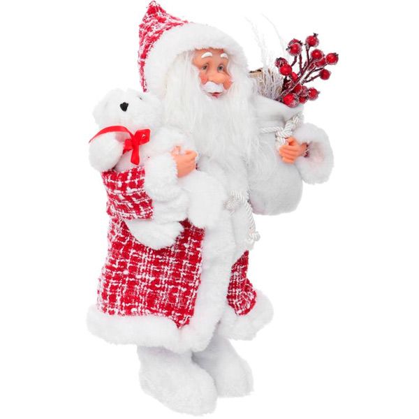 Фигура Дед Мороз ST17202B 40 см красно-белый