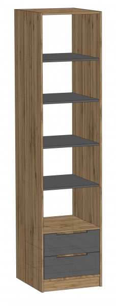 Пенал підлоговий Lion відкритий Джуніор дуб аппалачі/антрацит 