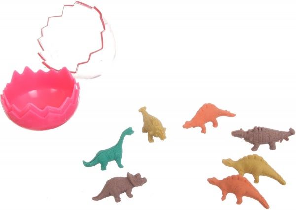 Набор ластиков Динозавры розовый